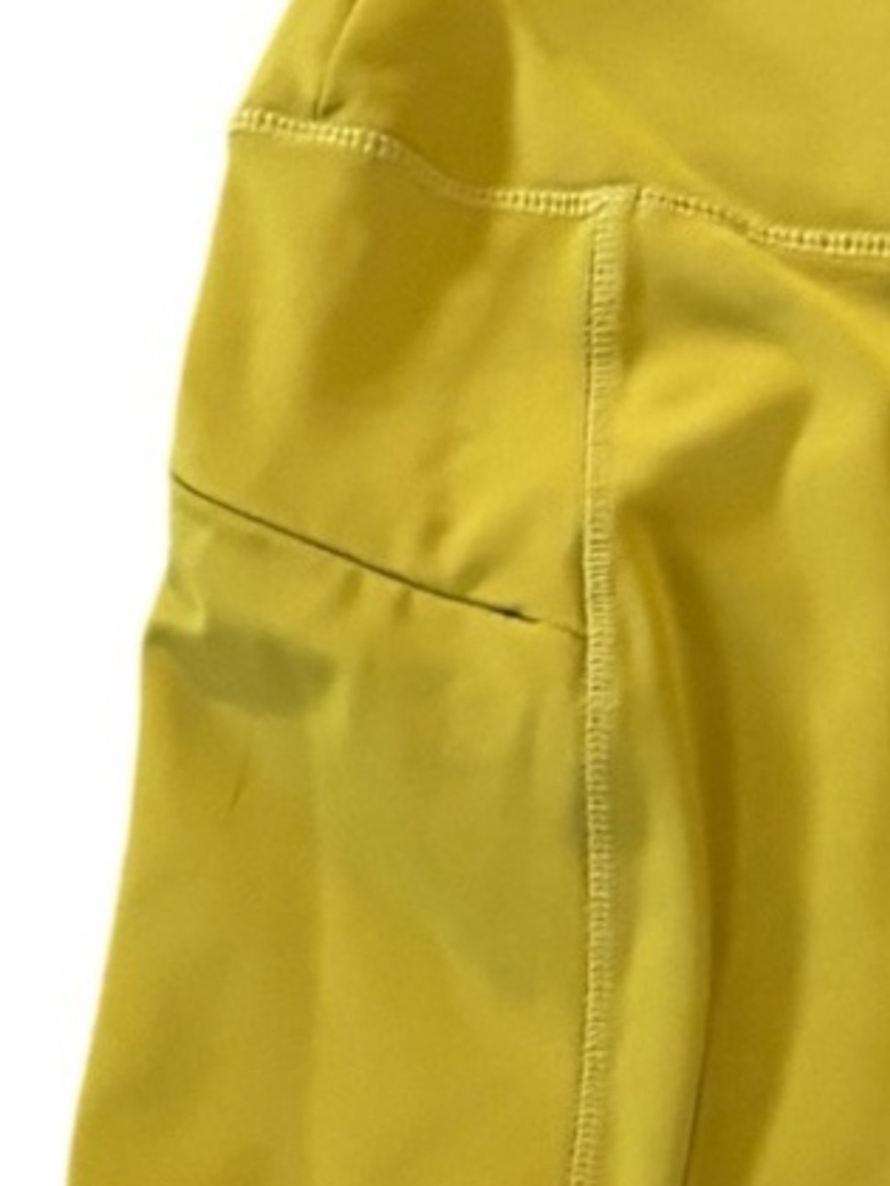 Spyder Women’s High-Rise Yellow Bike Shorts with Side Pockets M - Picture 3 of 3